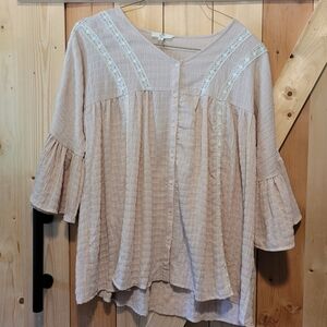 Baby Pink & Lace Entro Blouse